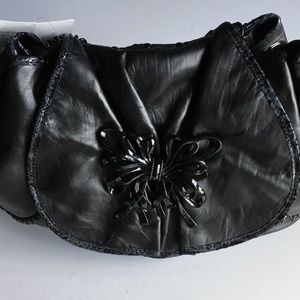 Betsey Johnson Black Leather Designer Luxury Bag